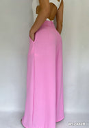 Pantalon Prense Bota Ancha Con Bolsillo