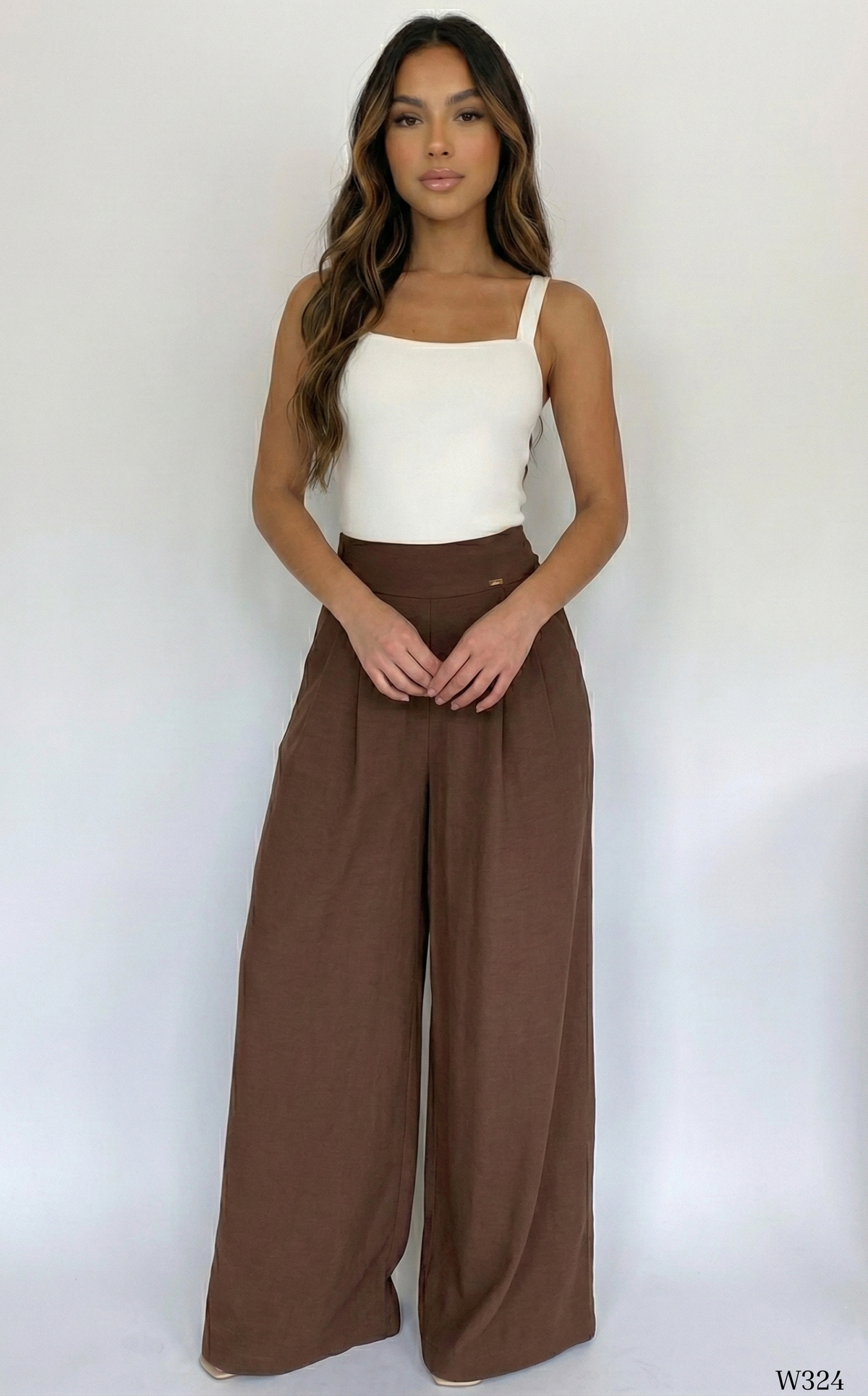 Pantalon Prense Bota Ancha Con Bolsillo