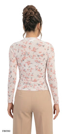 Blusa Manga Larga Cuello Alto
