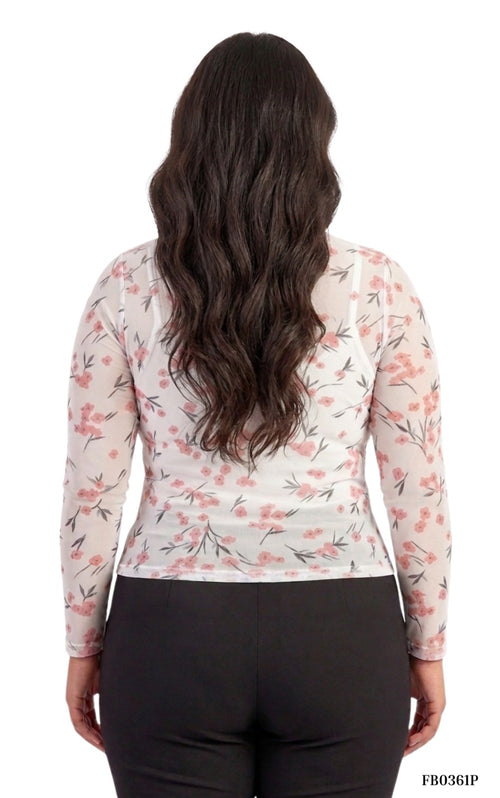 Blusa Manga Larga Cuello Alto