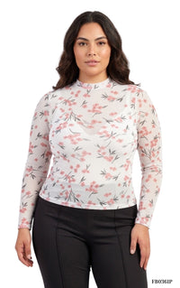 Blusa Manga Larga Cuello Alto