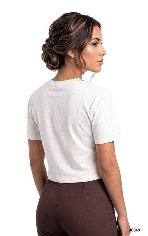 Camiseta Manga Corta Con Aplique