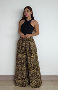 Pantalón Palazzo animal print