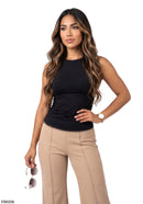 Blusa Manga Sisa Con Recogido Lateral