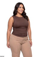 Blusa Manga Sisa Recogido Lateral Plus