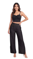 Pantalon Recto Cintura Resortada