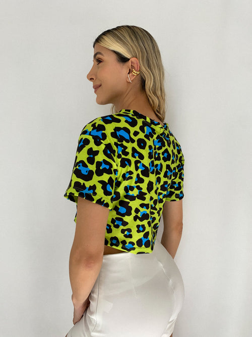 Camiseta Corta Over Size Estampada