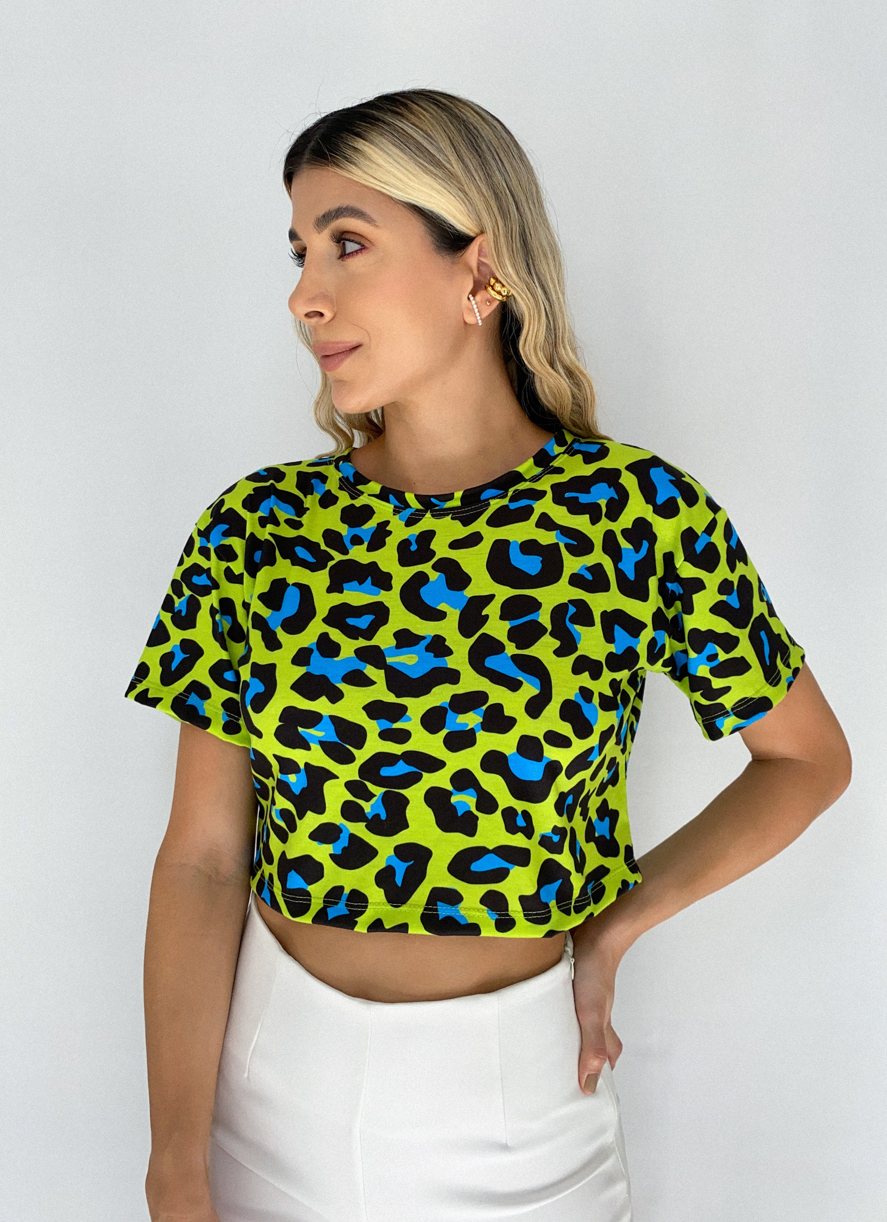 Camiseta Corta Over Size Estampada