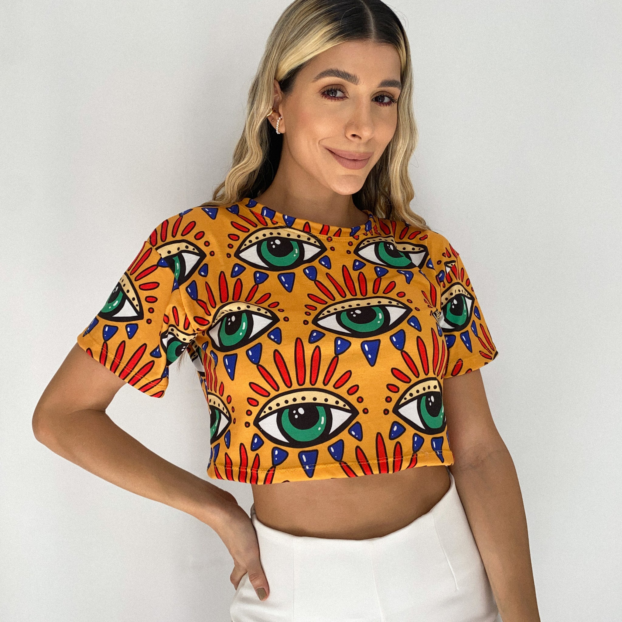 Camiseta Corta Over Size Estampada