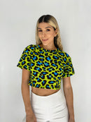 Camiseta Corta Over Size Estampada