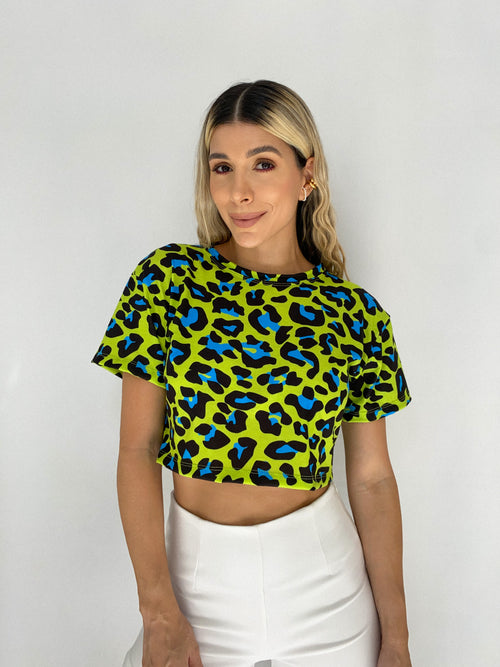 Camiseta Corta Over Size Estampada