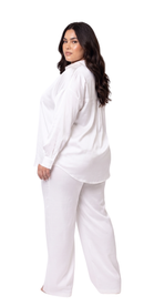 Camisa Dama Manga Larga Unicolor Plus