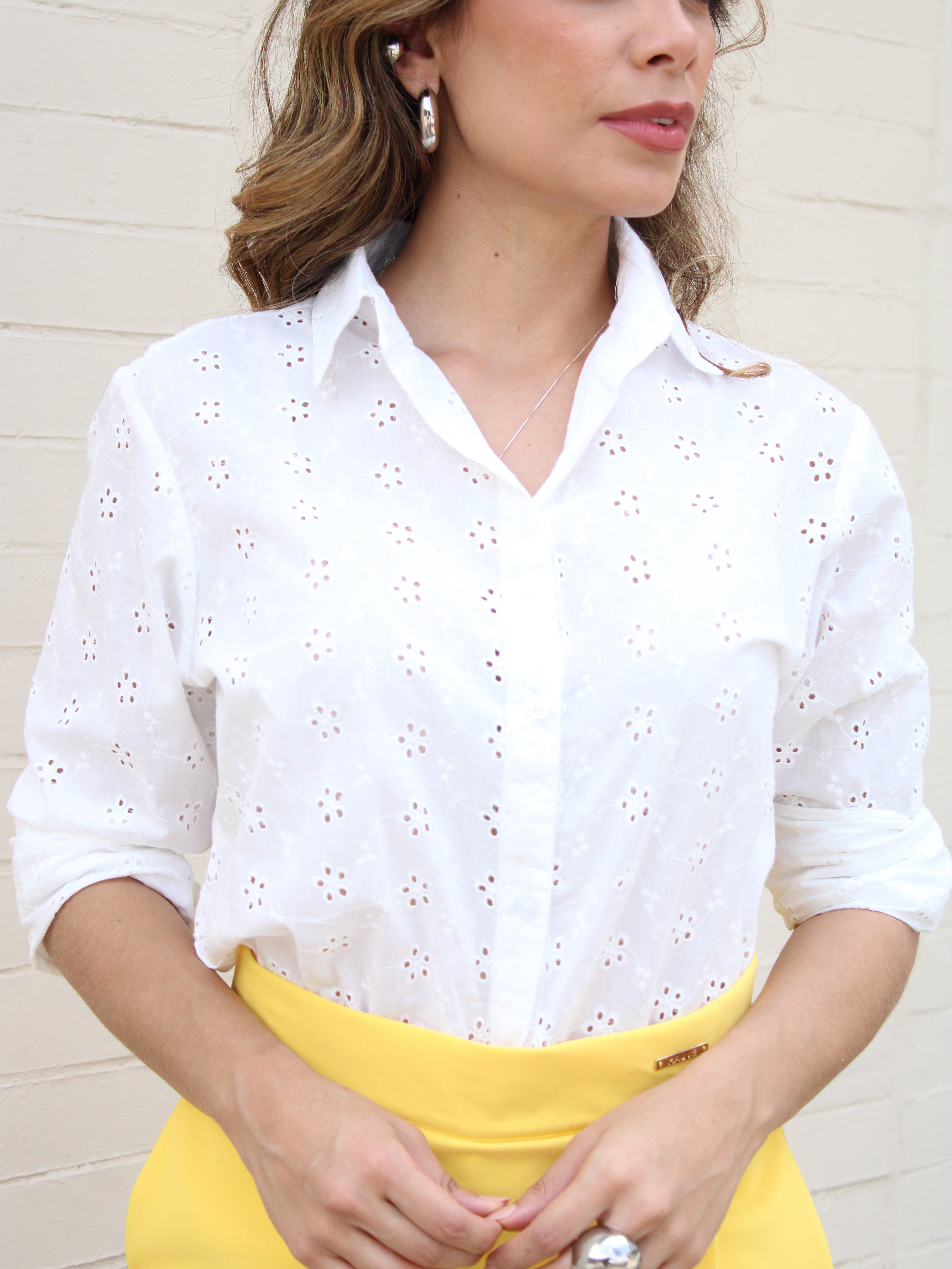 Camisera Manga Larga  Hoja Rota Botones