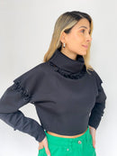 Blusa cuello alto manga larga