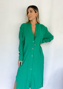 Vestido botones manga larga