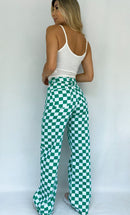 Jean tiro alto estampado