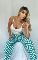 Jean tiro alto estampado