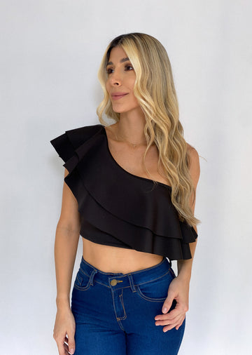 Blusa asimétrica bolero