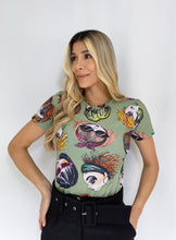Cargar imagen en el visor de la galería, Camiseta larga estampada manga corta
