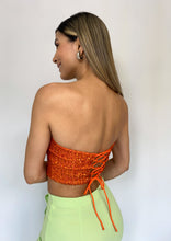 Cargar imagen en el visor de la galería, Crop top straple lentejuelas
