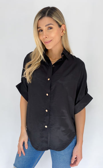 Blusa camisera manga corta