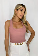 Blusa manga sisa cuello redondo