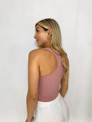 Blusa manga sisa cuello redondo