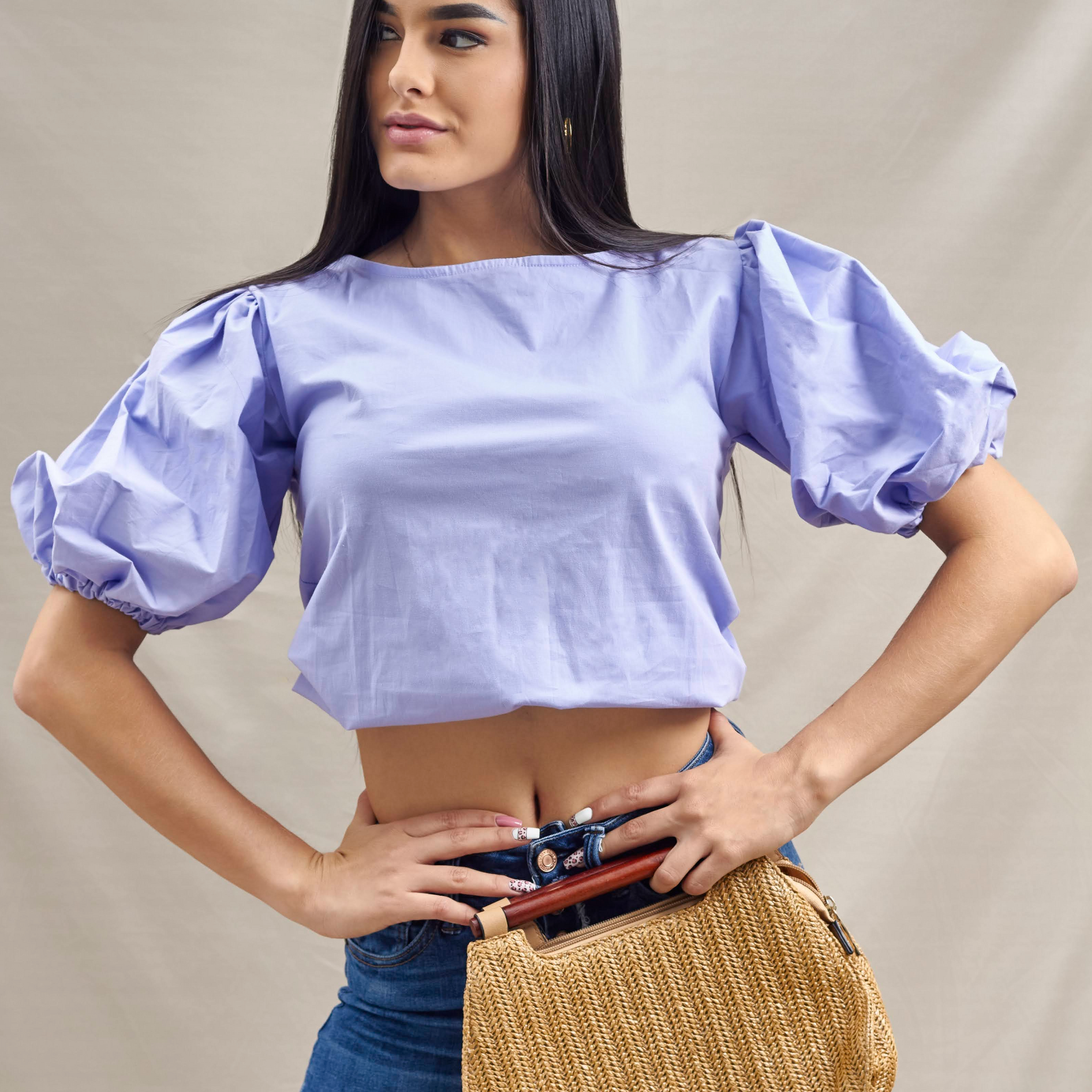 Blusa Manga 3/4 Popelina