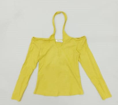 Blusa manga larga cuello bandeja