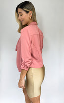 Blazer Manga Larga Runche Puno Size Plus