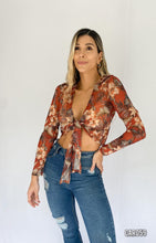 Cargar imagen en el visor de la galería, Blusa mayatex estampada amarrar
