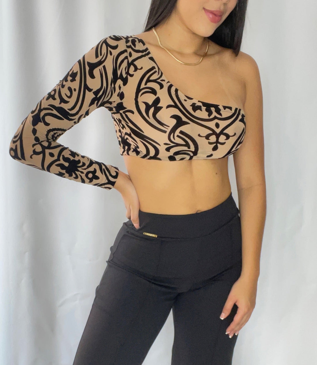 Blusa Asimetrica Mayatex Estampada