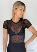 Body Manga Corta Estampado Mayatex