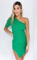 Vestido manga asimétrica