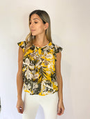 Blusa estampada prense manga sisa