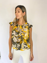 Blusa estampada prense manga sisa