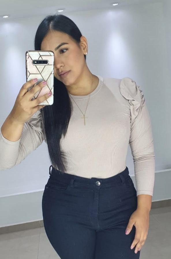 Blusa Manga Larga Bombacha Talla Plus