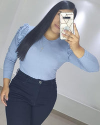 Blusa Manga Larga Bombacha Talla Plus