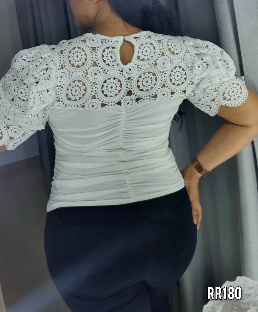 Blusa Manga Bombacha Bipiure Zurcida