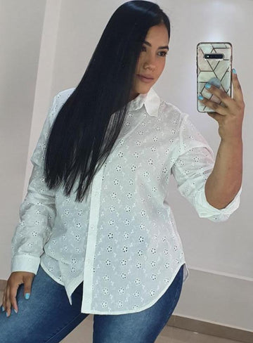 Camisera manga larga hoja rota plus