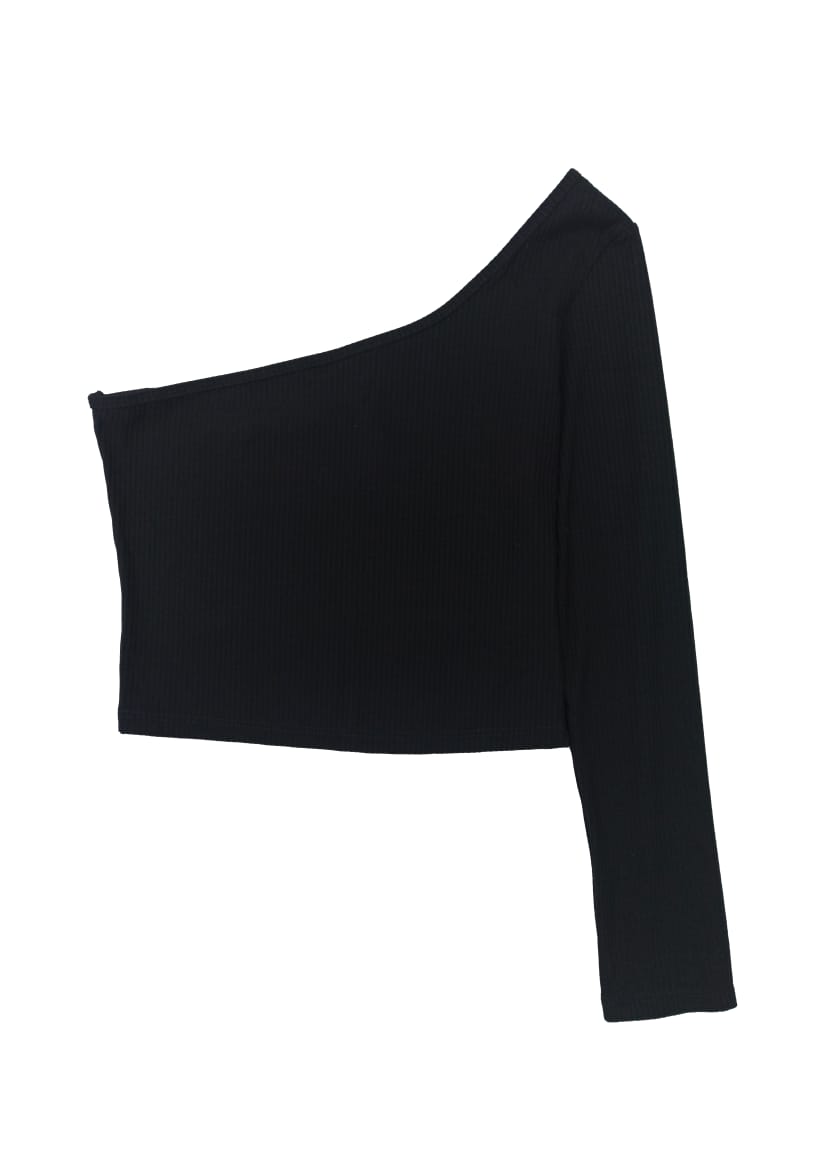 Blusa corta 1 manga larga