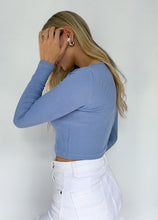 Cargar imagen en el visor de la galería, Blusa rib manga larga escote cuadrado
